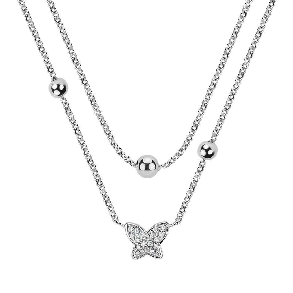 Diamond necklace Magic Butterfly