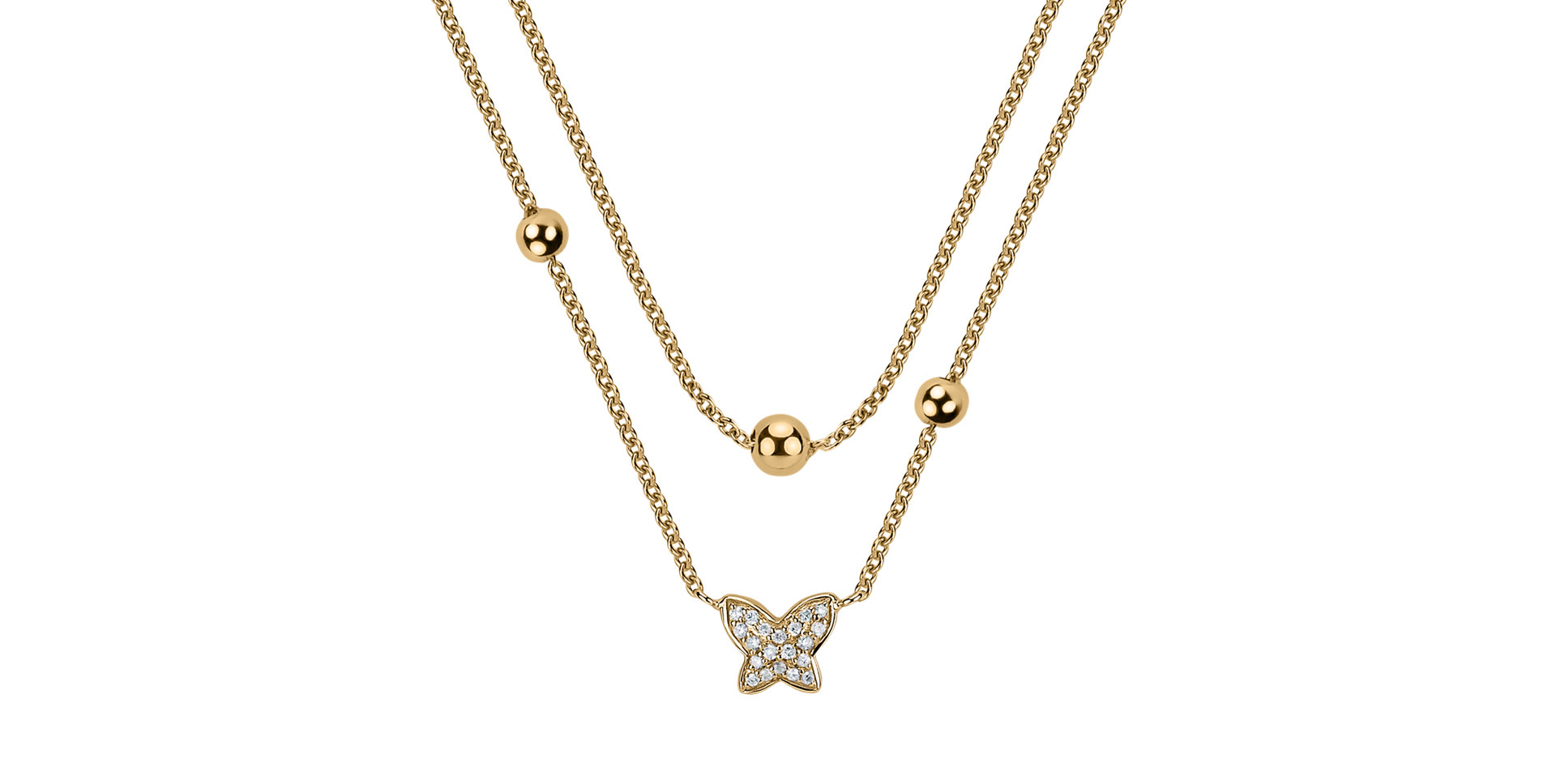 Diamond necklace Magic Butterfly