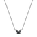 Necklace with black and white diamonds Magic Butterfly2