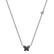 Necklace with black and white diamonds Magic Butterfly2