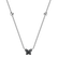 Necklace with black and white diamonds Magic Butterfly2