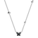 Necklace with black and white diamonds Magic Butterfly2