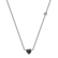 Necklace with black and white diamonds Tender Heart2