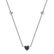 Necklace with black and white diamonds Tender Heart2