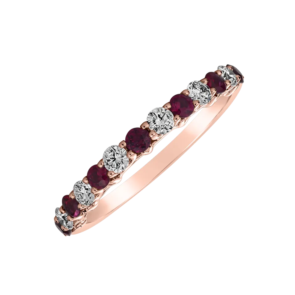 Diamond ring with Ruby Sevasti