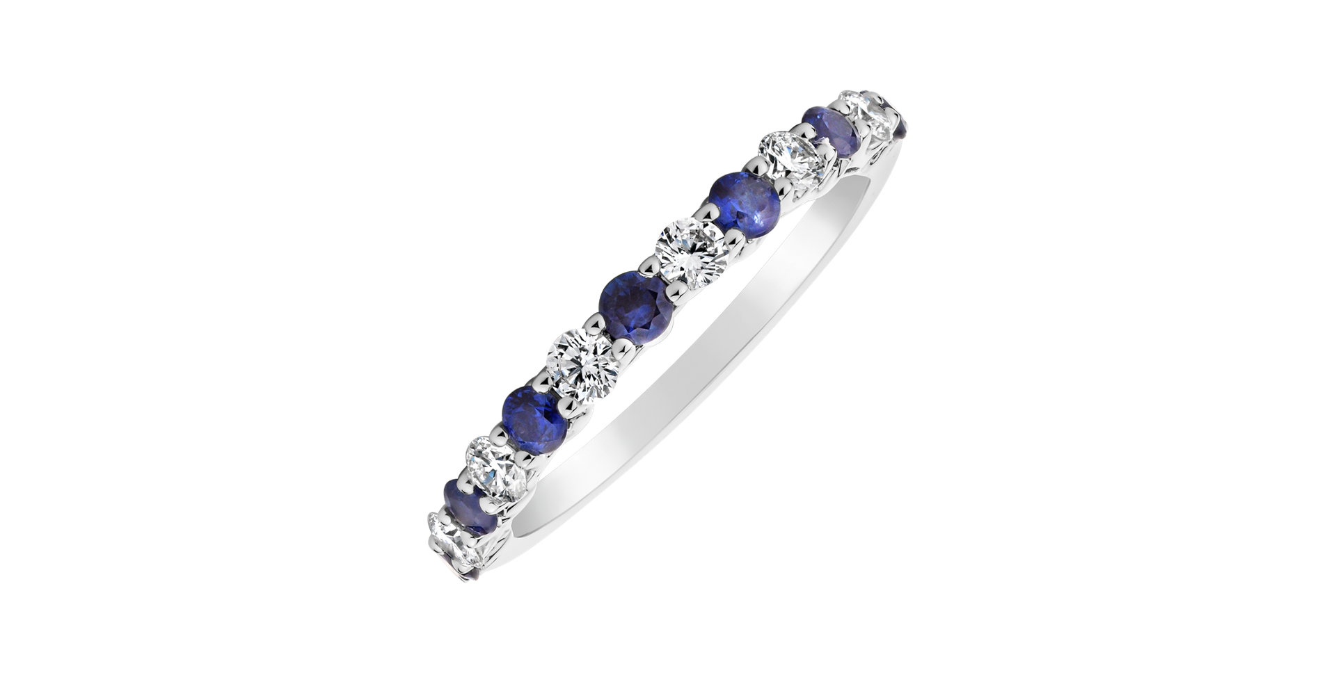 Diamond ring with Sapphire Marina