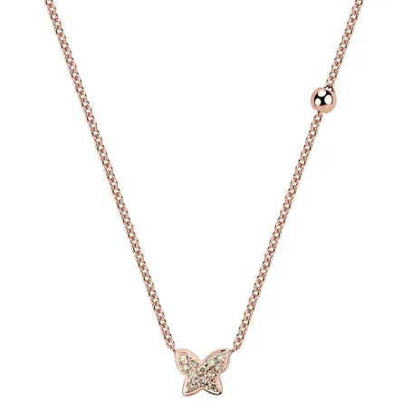 Necklace with brown and white diamonds Star Waterfall