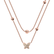 Necklace with brown and white diamonds Star Waterfall2