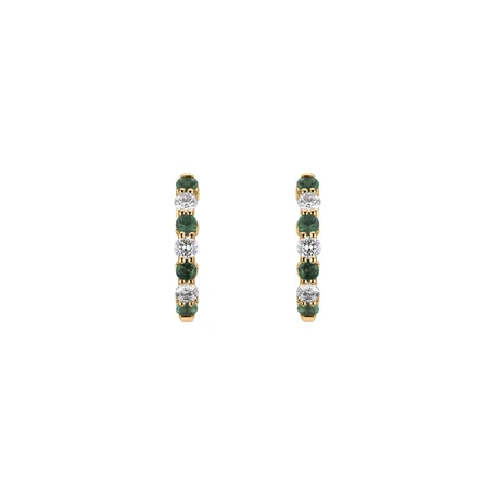 Diamond earrings and Emerald Gem Grace