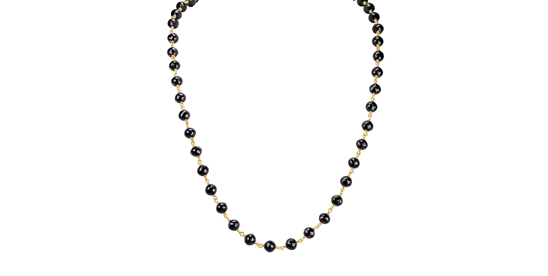 Necklace with black diamonds Dark Melody