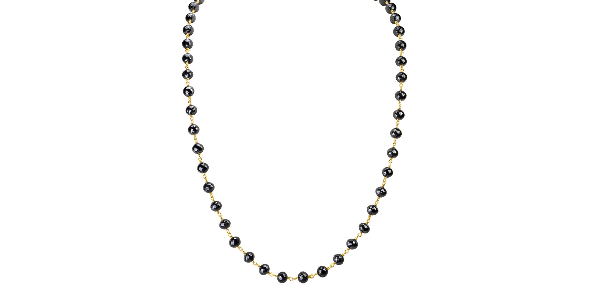Necklace with black diamonds Dark Melody