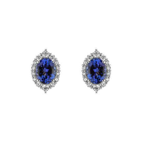 Diamond earrings with Tanzanite Tanzania Treasure