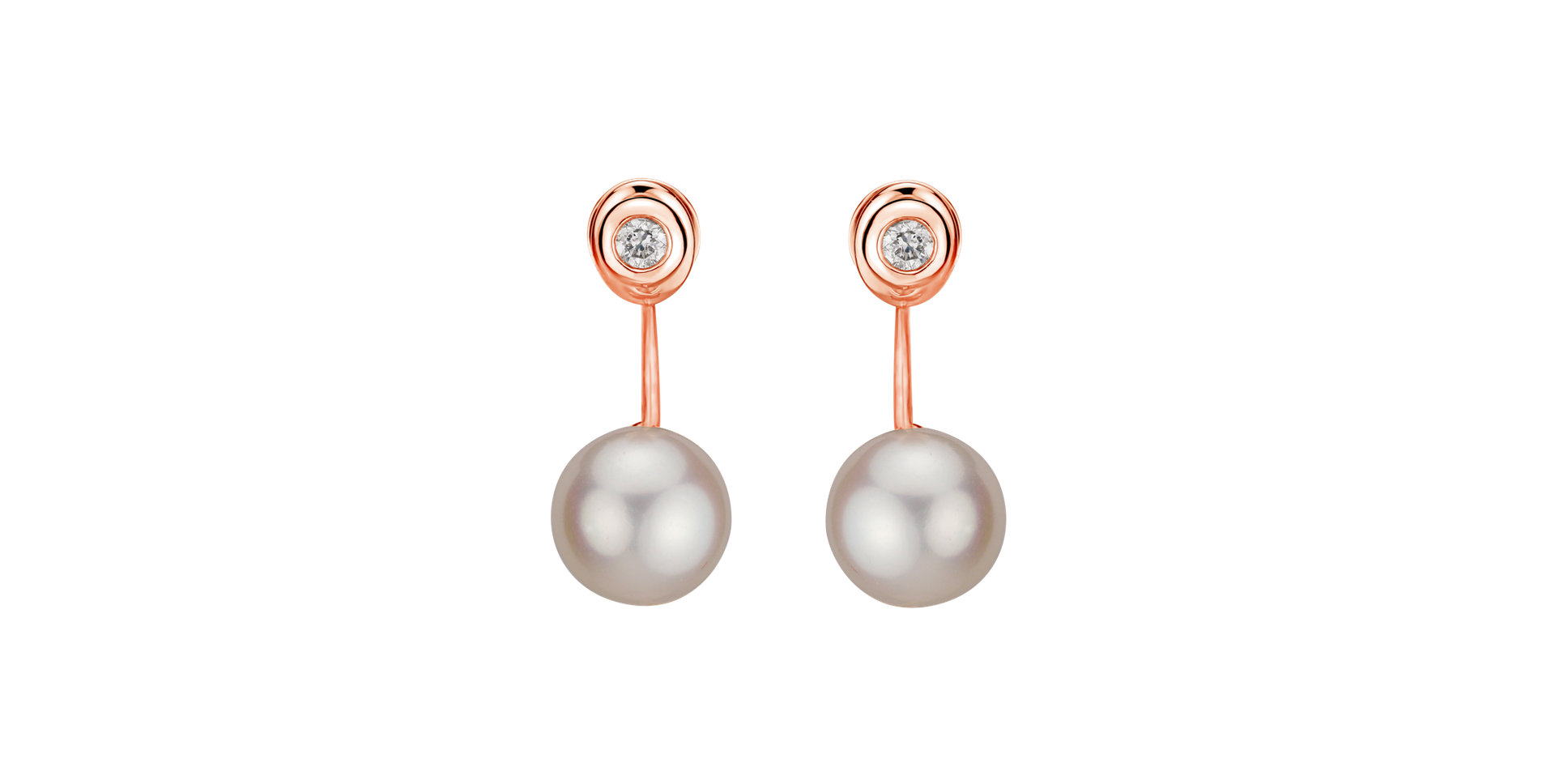 Diamond earrings with Pearl Beauty Queen
