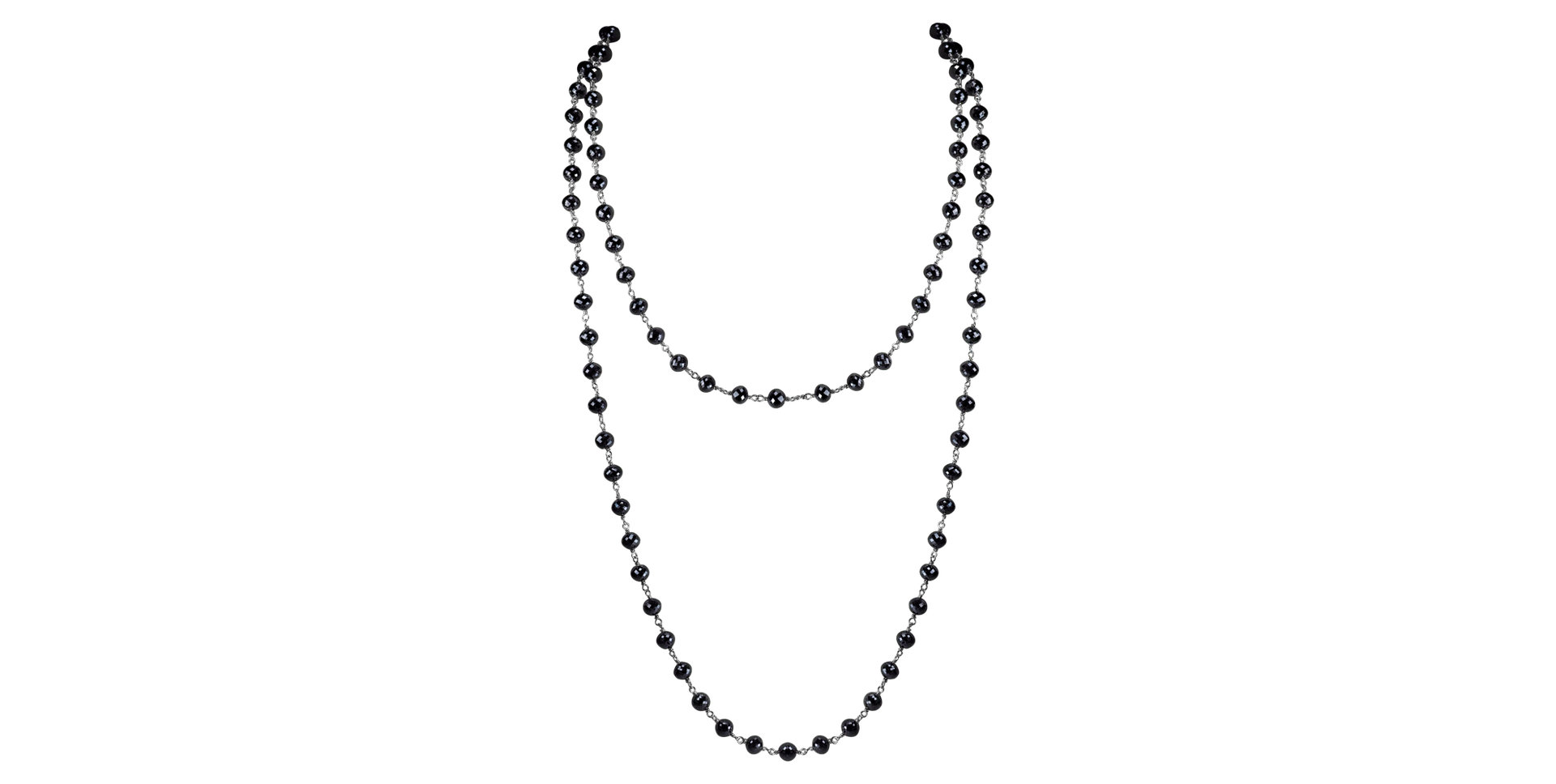 Necklace with black diamonds Dark Melody