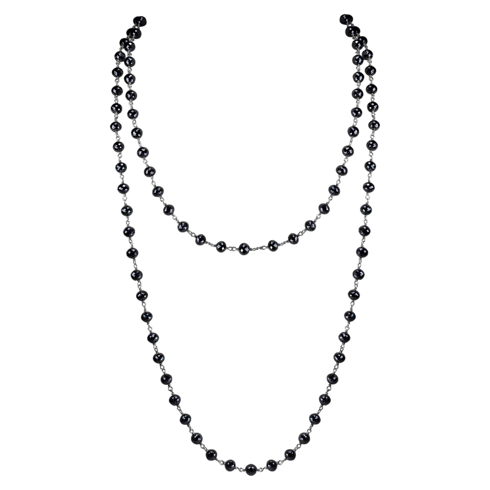 Necklace with black diamonds Dark Melody