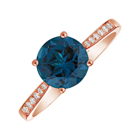 Diamond ring with Topaz London Bonbon