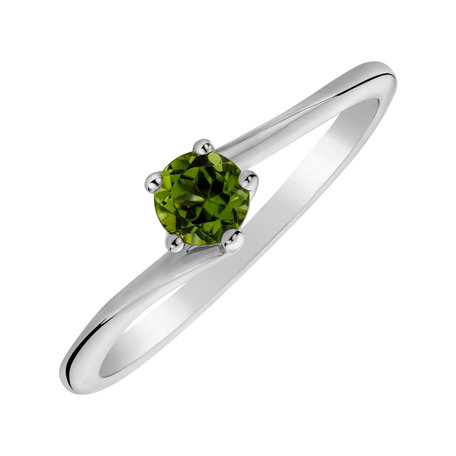 Ring with Green Tourmaline Bonbon