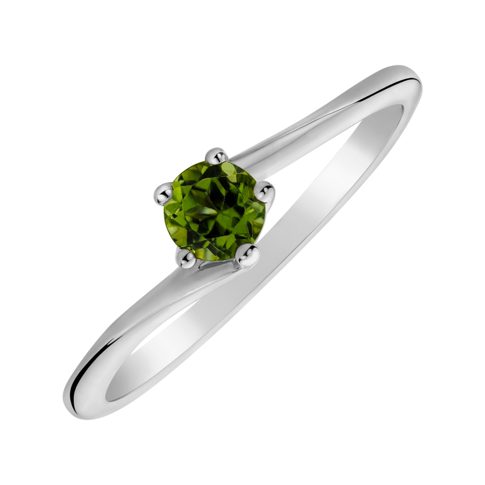 Ring with Green Tourmaline Bonbon