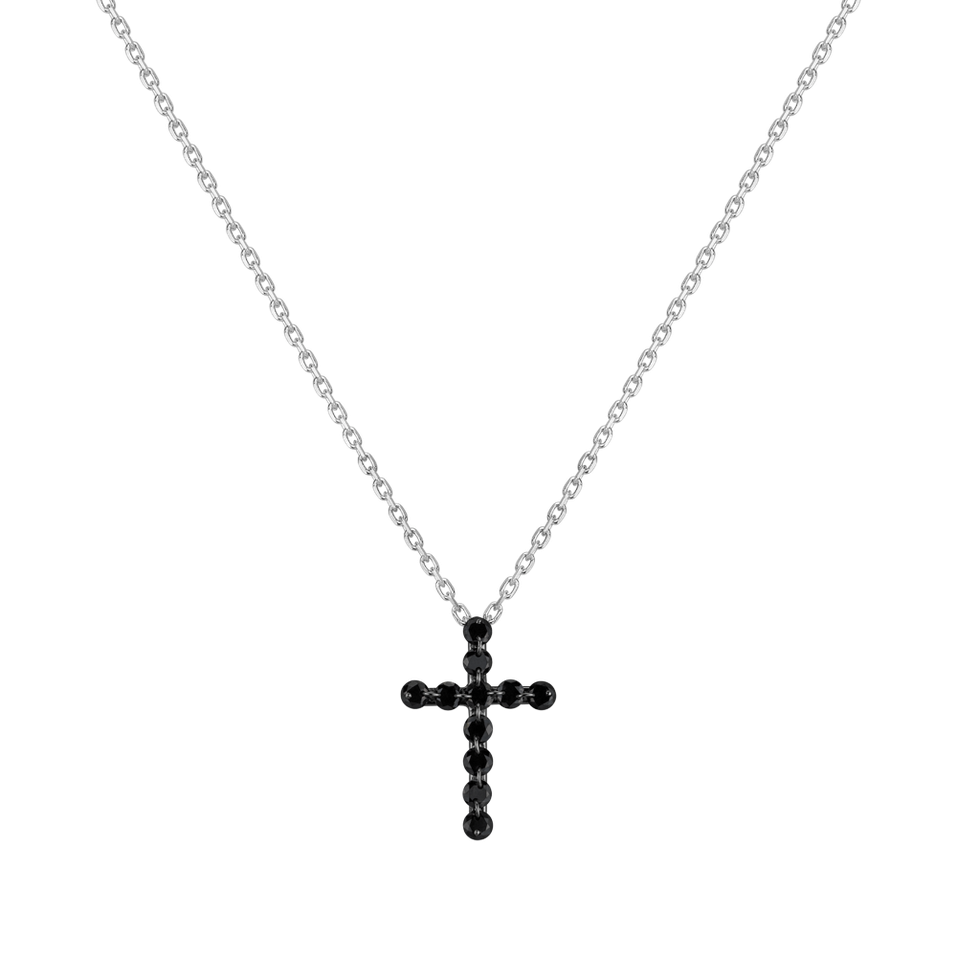 Pendant with black diamonds Luxury Cross