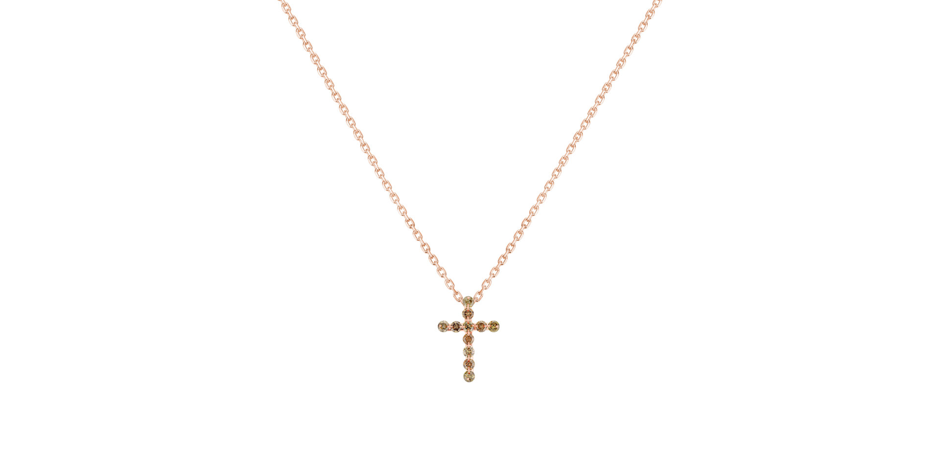 Pendant with brown diamonds Luxury Cross
