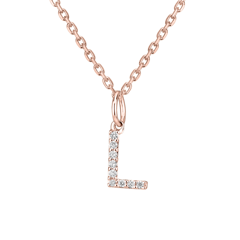 Diamond pendant Line Glitter  L