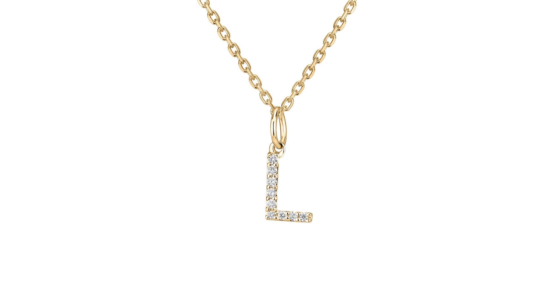 Diamond pendant Line Glitter  L