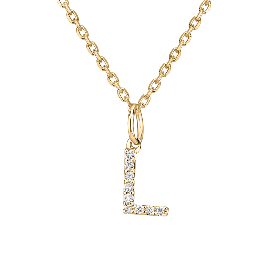Diamond pendant Line Glitter  L