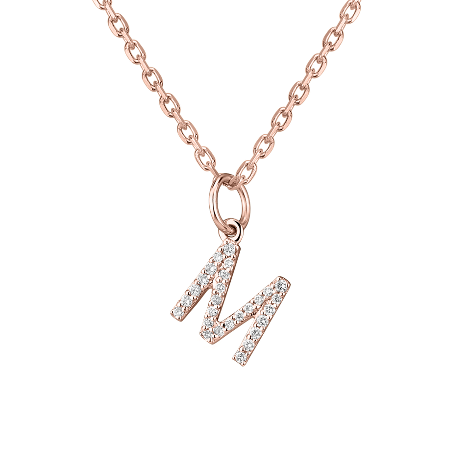 Diamond pendant Line Glitter  M