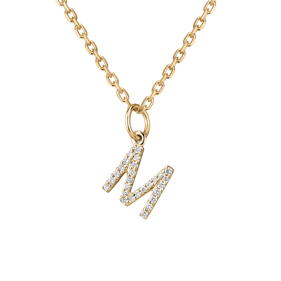 Diamond pendant Line Glitter  M