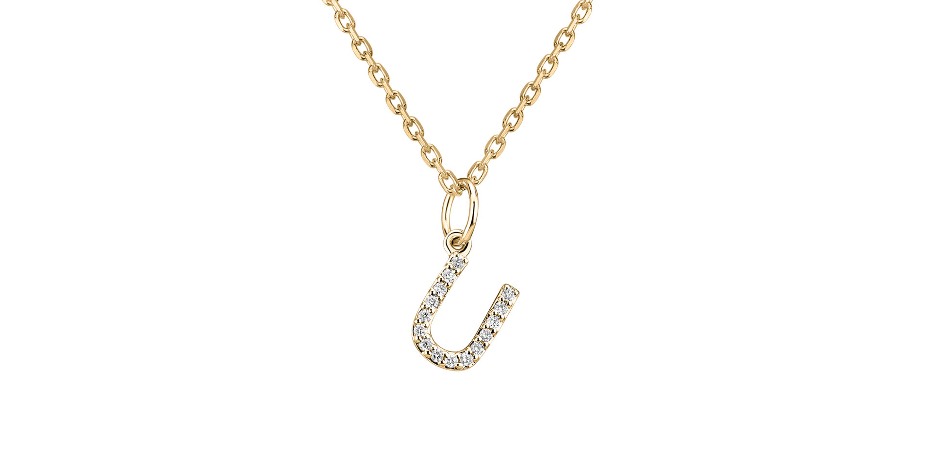 Diamond pendant Line Glitter  U