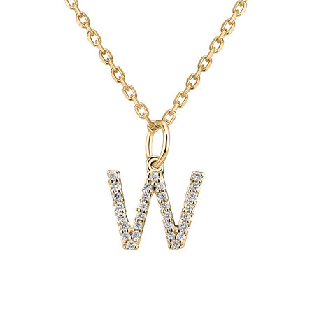 Diamond pendant Line Glitter  W