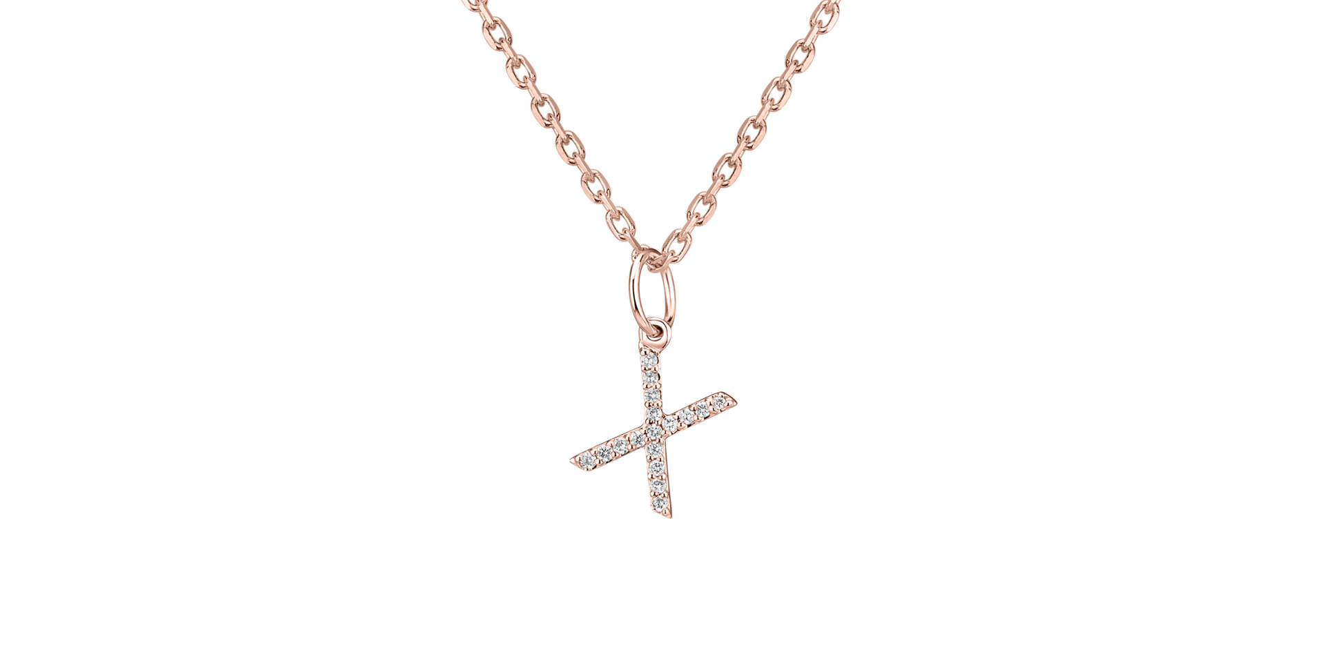 Diamond pendant Line Glitter  X