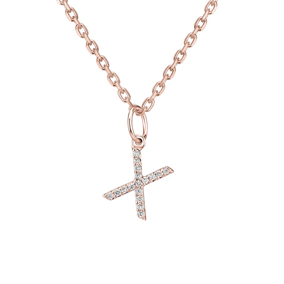 Diamond pendant Line Glitter  X