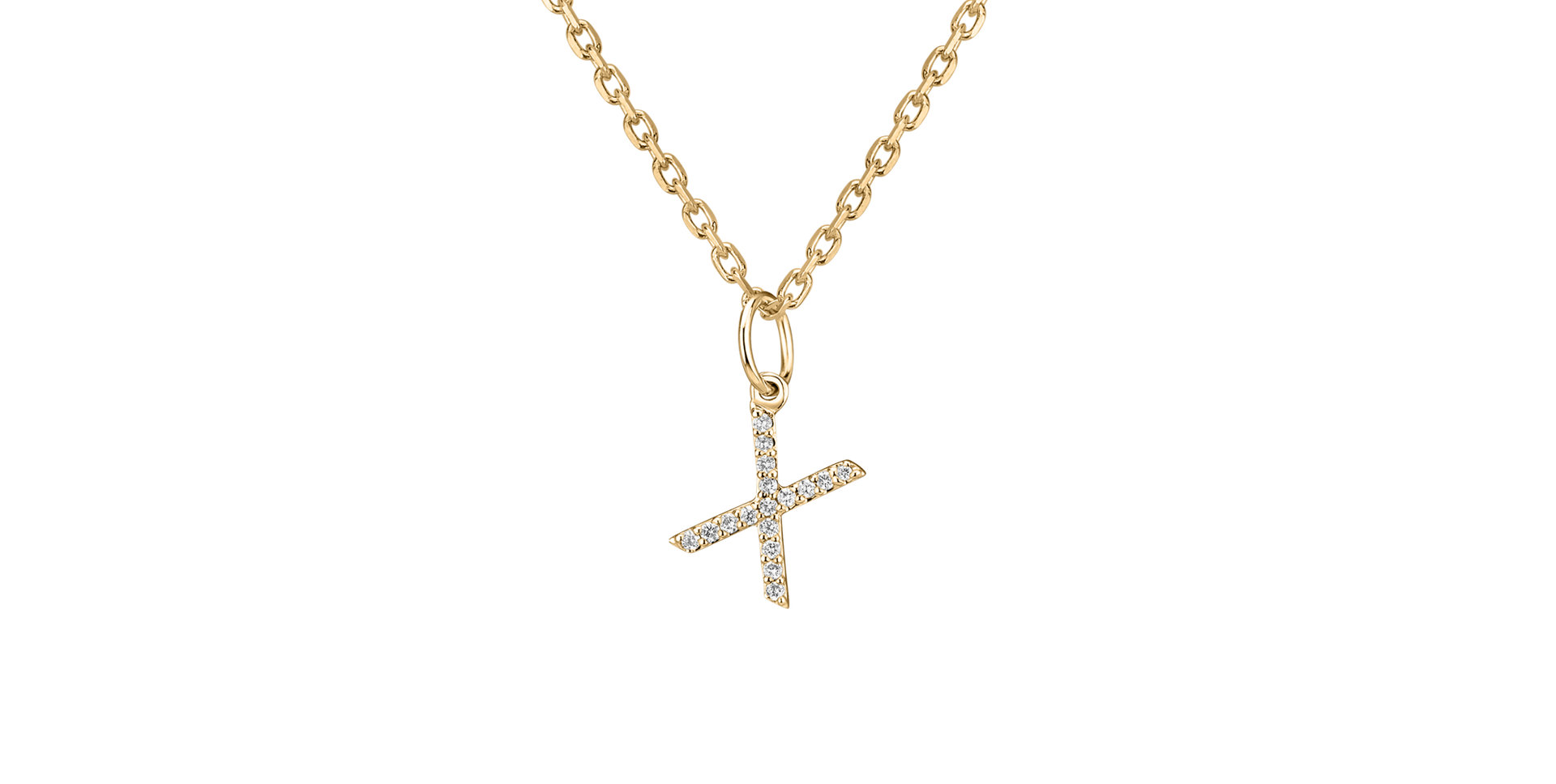 Diamond pendant Line Glitter  X