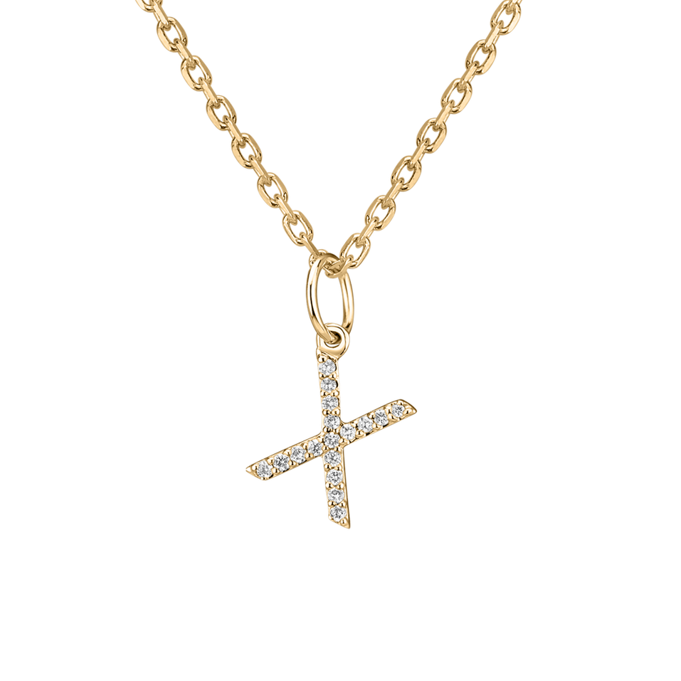 Diamond pendant Line Glitter  X