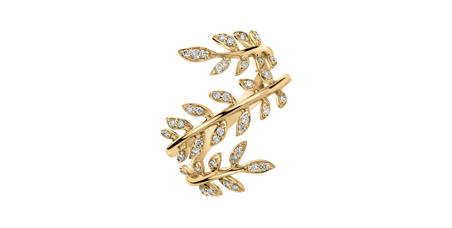 Diamond ring Luxury Leaves