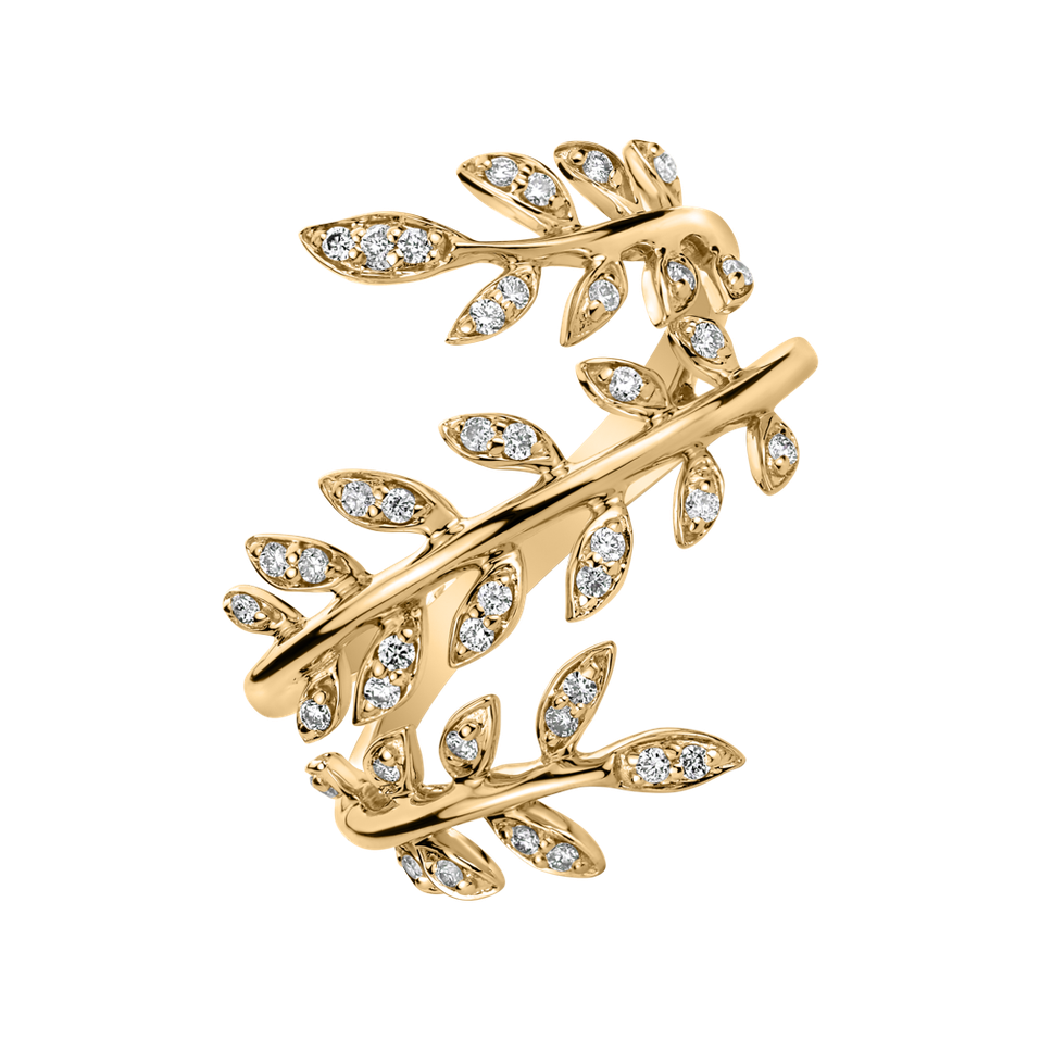 Diamond ring Luxury Leaves