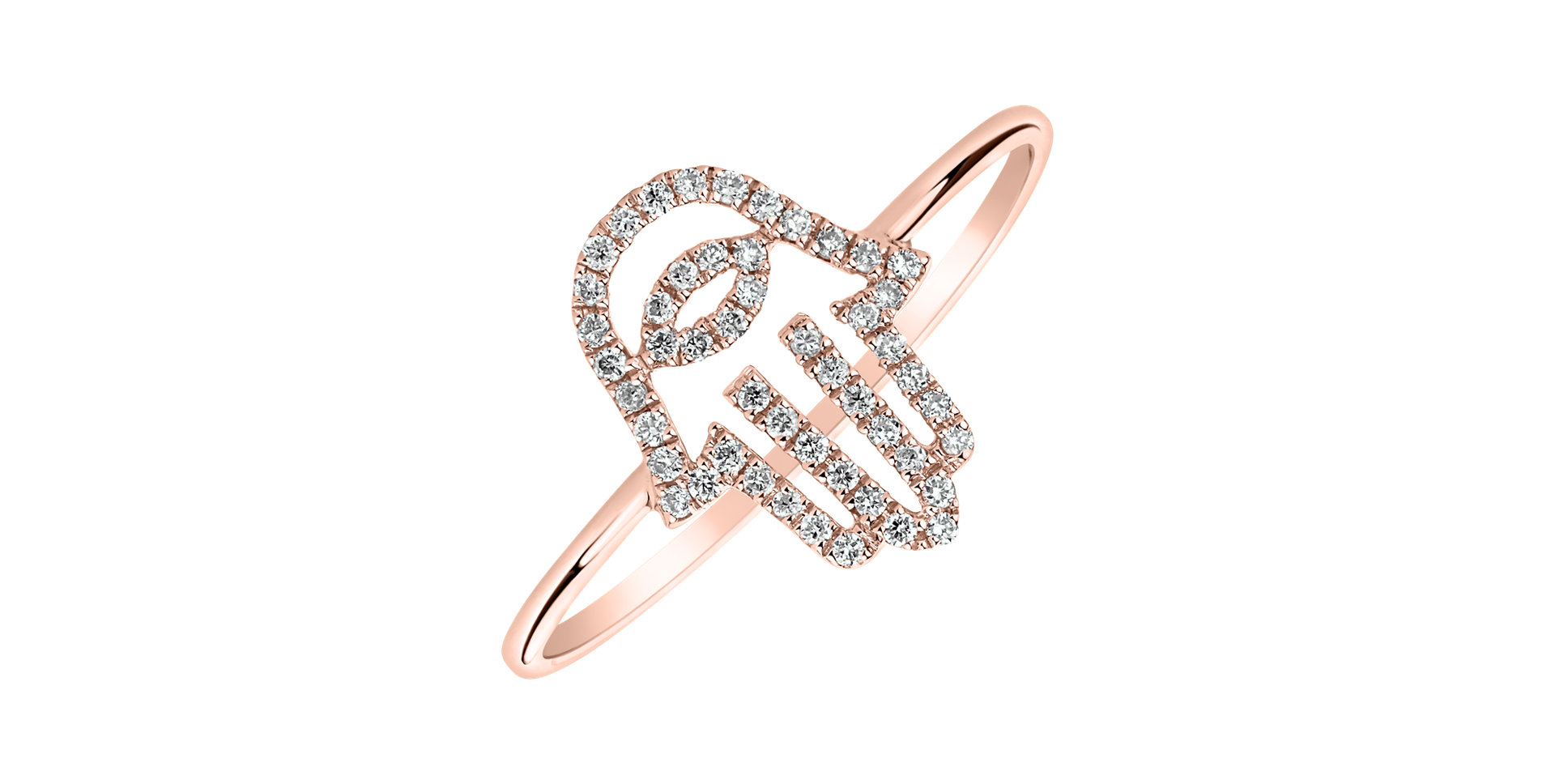 Diamond ring Hamsa