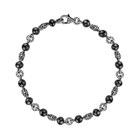 Bracelet with black and white diamonds Aristide