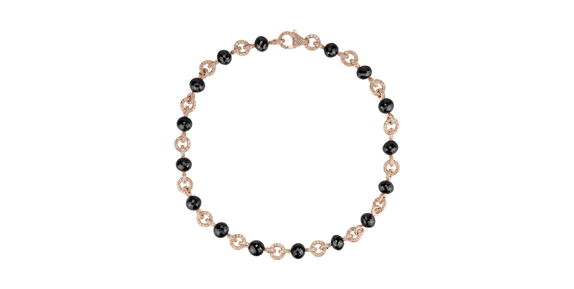 Bracelet with brown and black diamonds Aristide