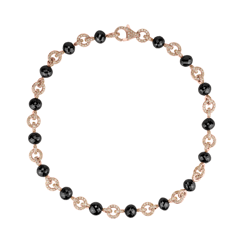 Bracelet with brown and black diamonds Aristide