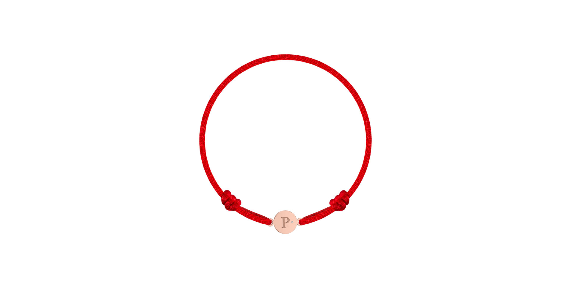 Children's diamond bracelet Circle Letter P