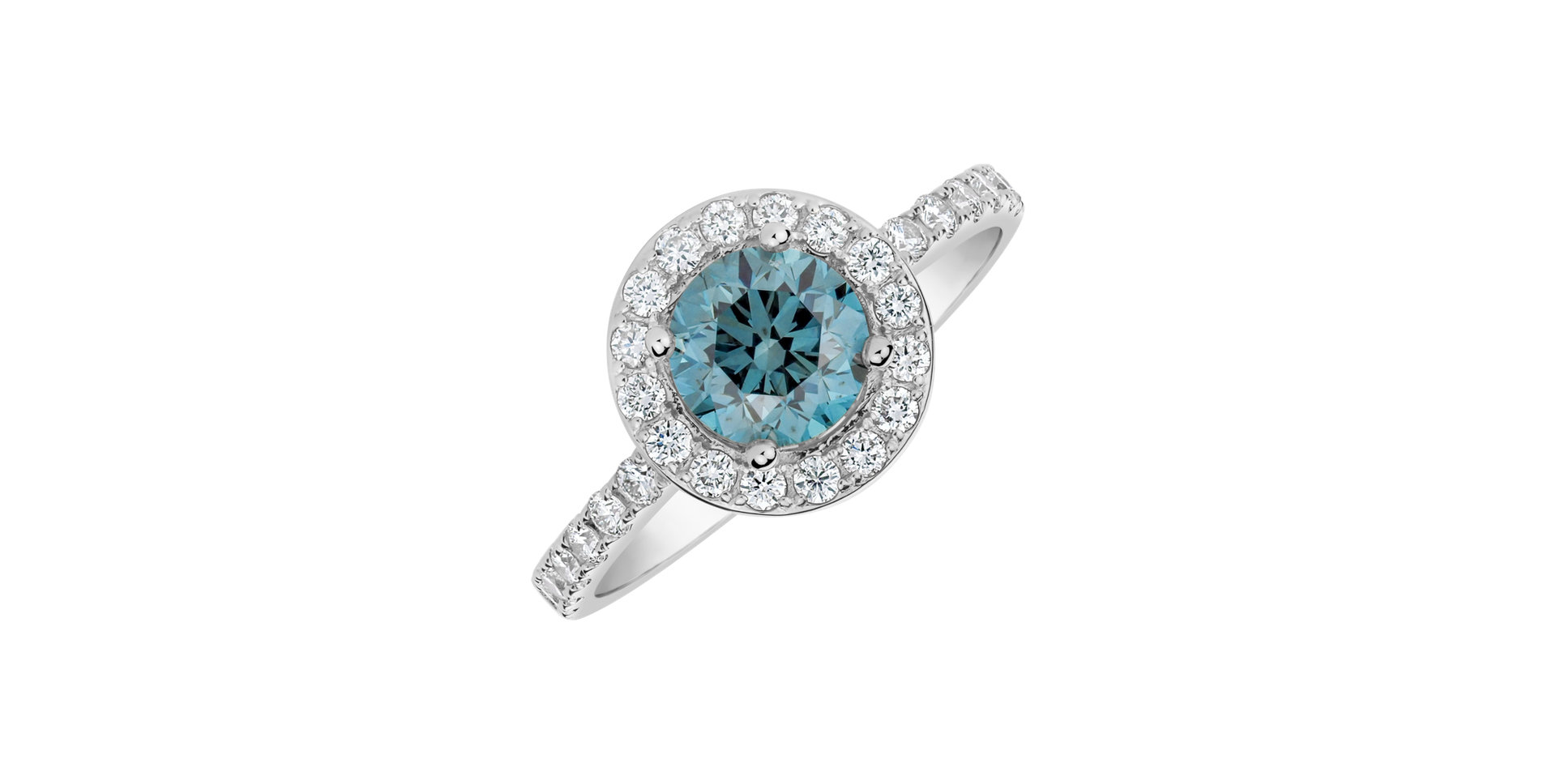 Ring with blue diamonds and white diamonds Elvil
