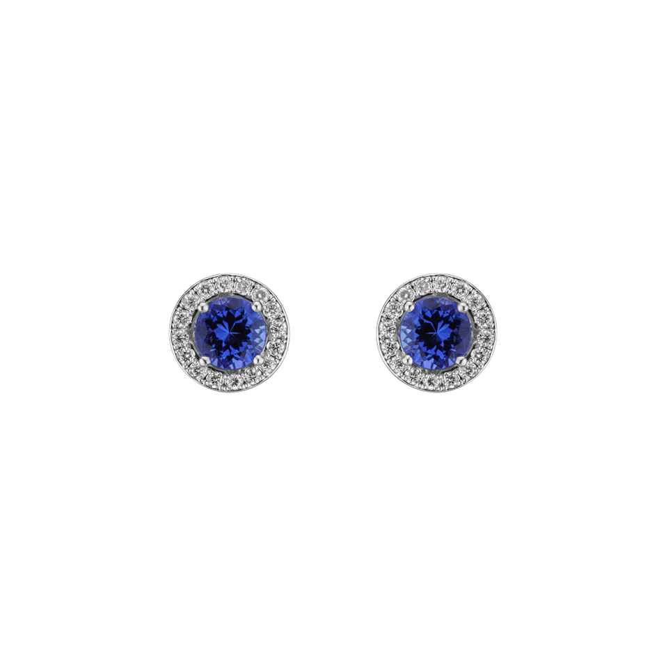 Diamond earrings with Tanzanite Sparkling Rain