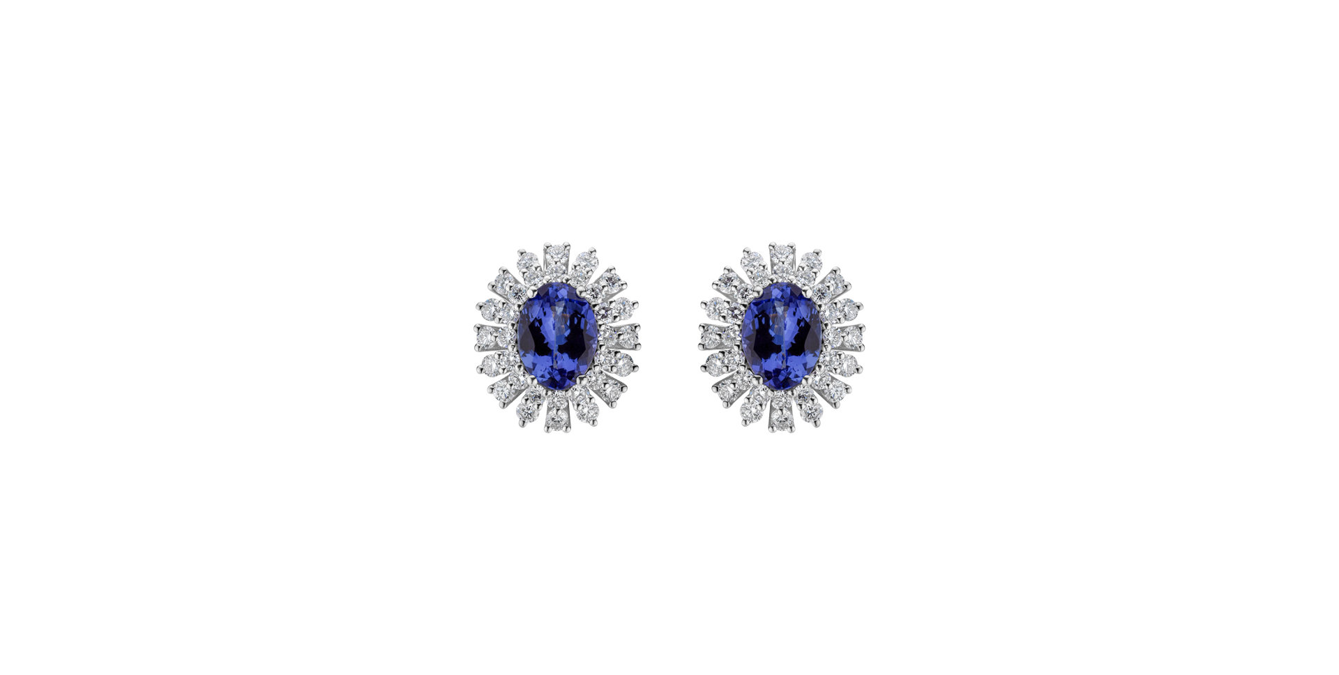 Diamond earrings with Tanzanite Fairytale Goddess