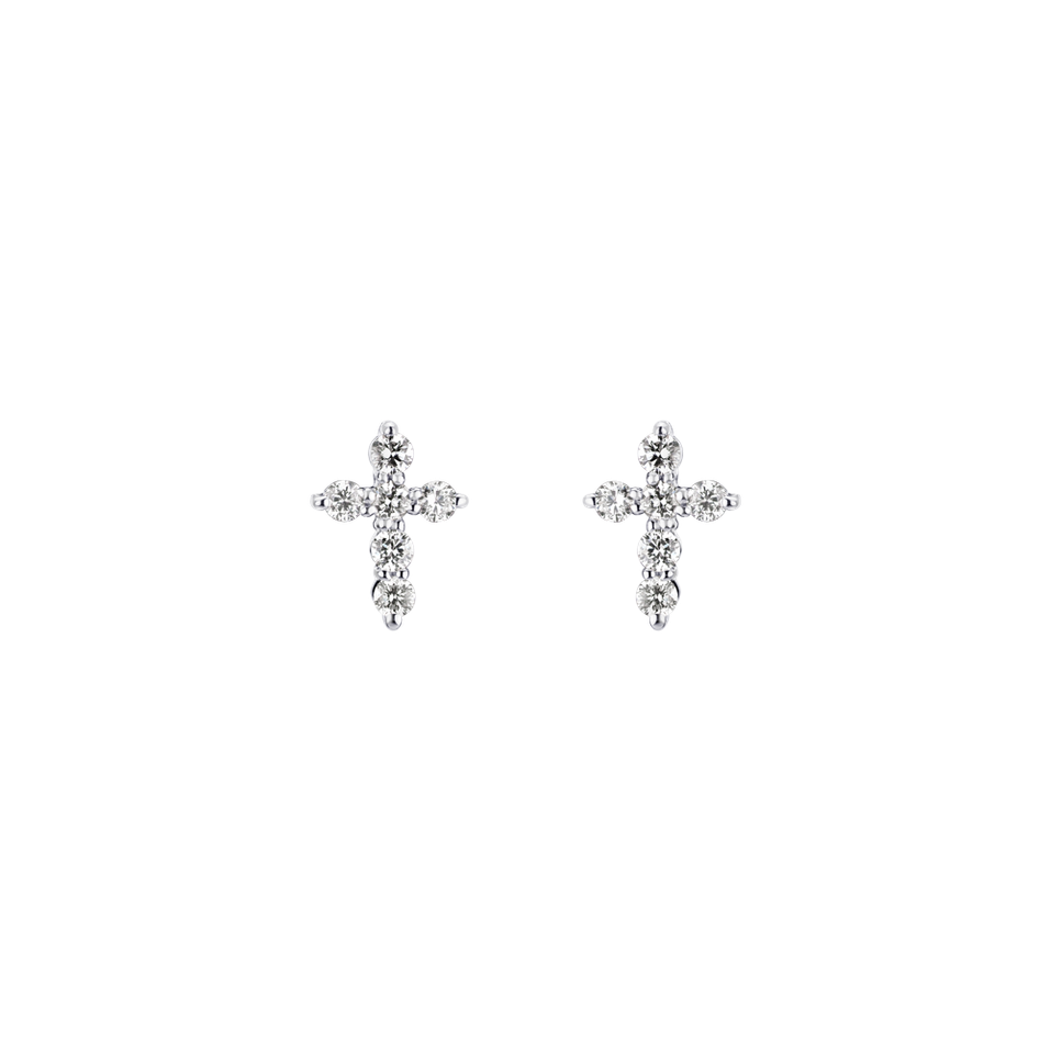 Diamond earrings Bright Cross