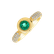 Diamond ring with Emerald Miracle Ray2