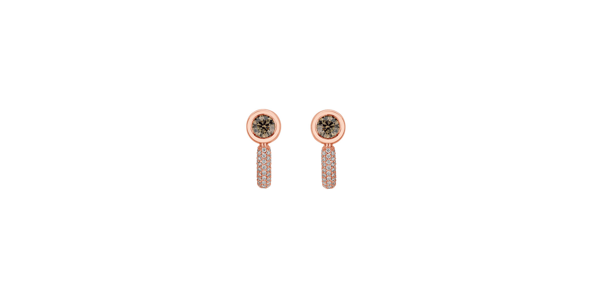 Earrings with brown and white diamonds Starshine Essence