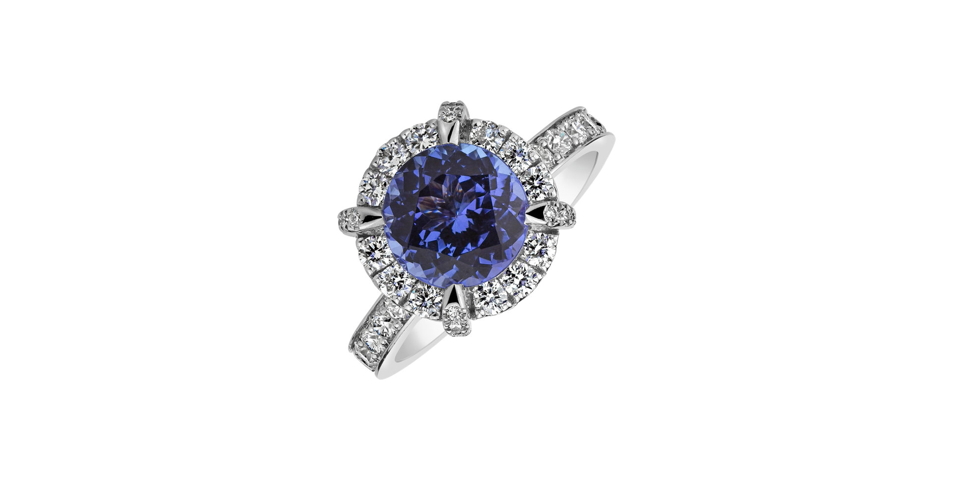 Diamond ring with Tanzanite Royal Envoy