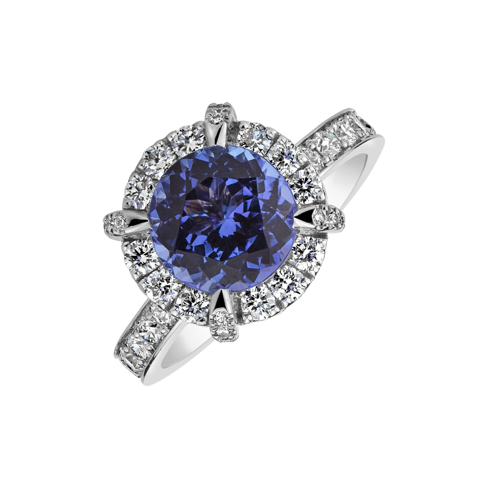 Diamond ring with Tanzanite Royal Envoy